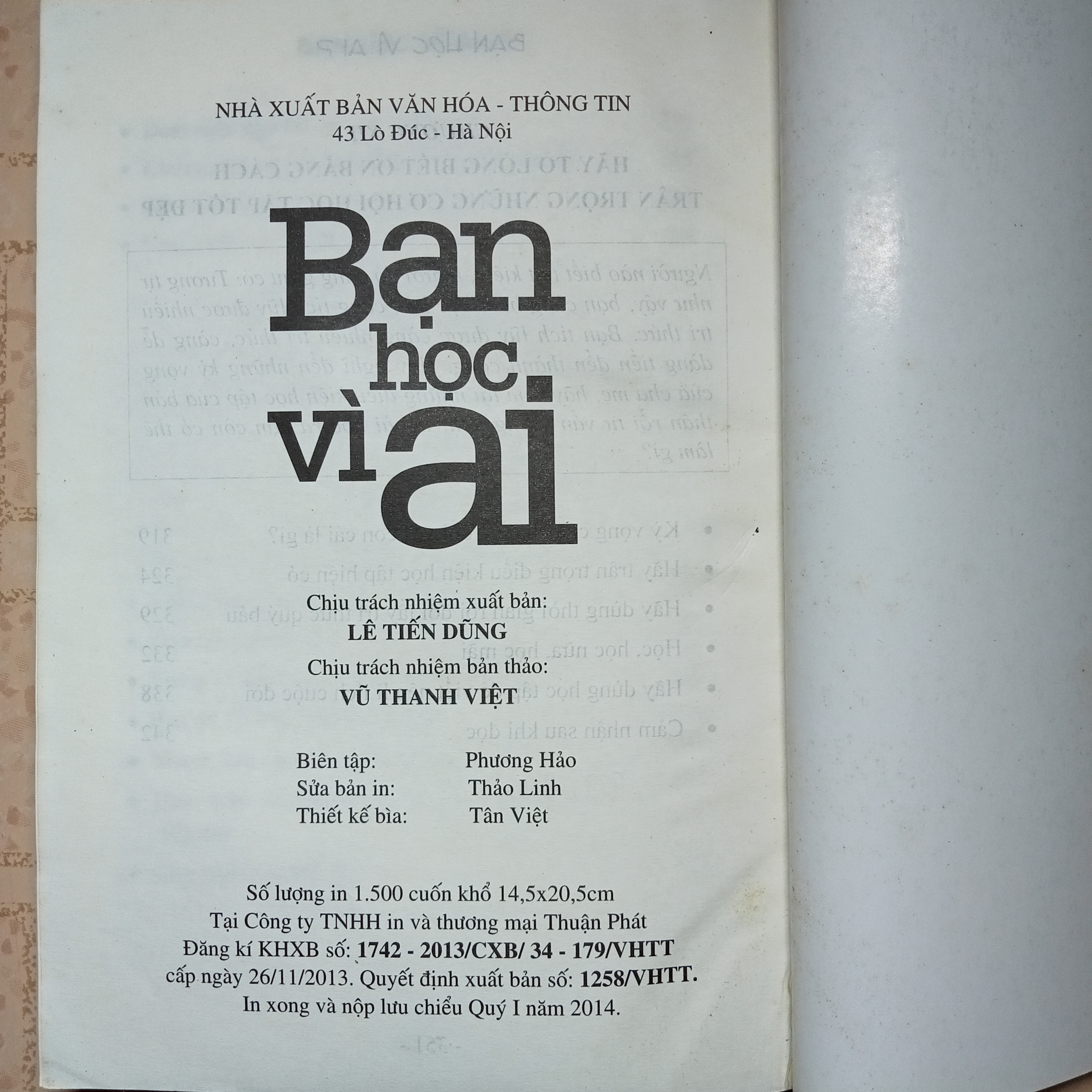 [Có Tặng Quà] Sách Bạn Học Vì Ai - Tác giả Tô Diệu Bân 142803