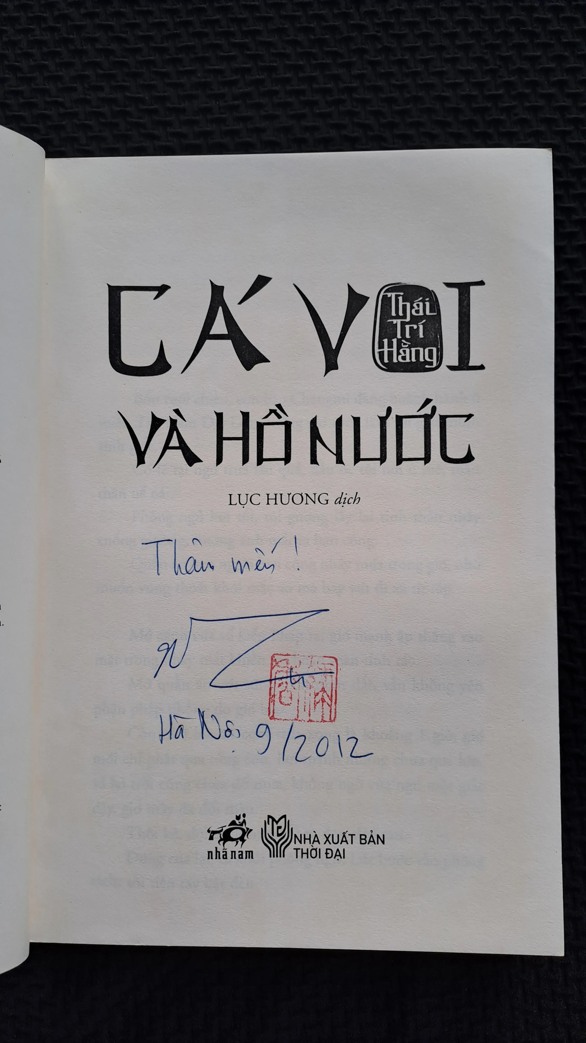 Cá voi và hồ nước - Thái Trí Hằng 973211