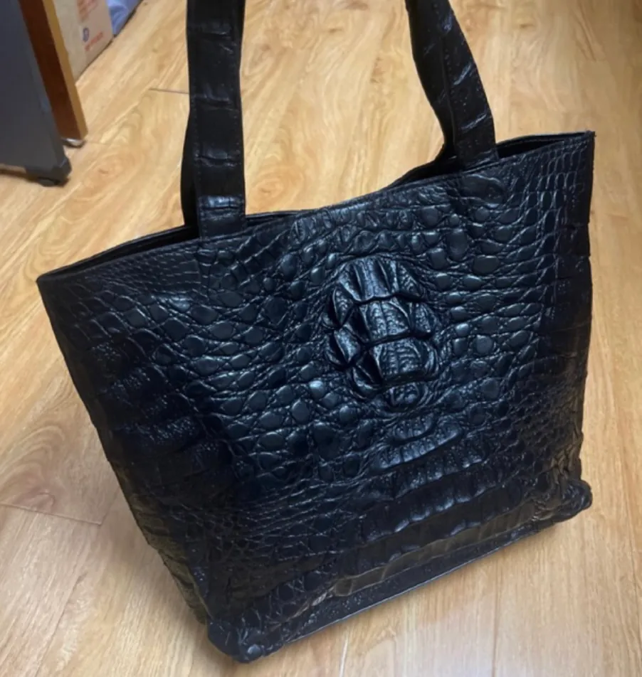 Túi tote nữ size 28/36*28*10 da cá 2hand