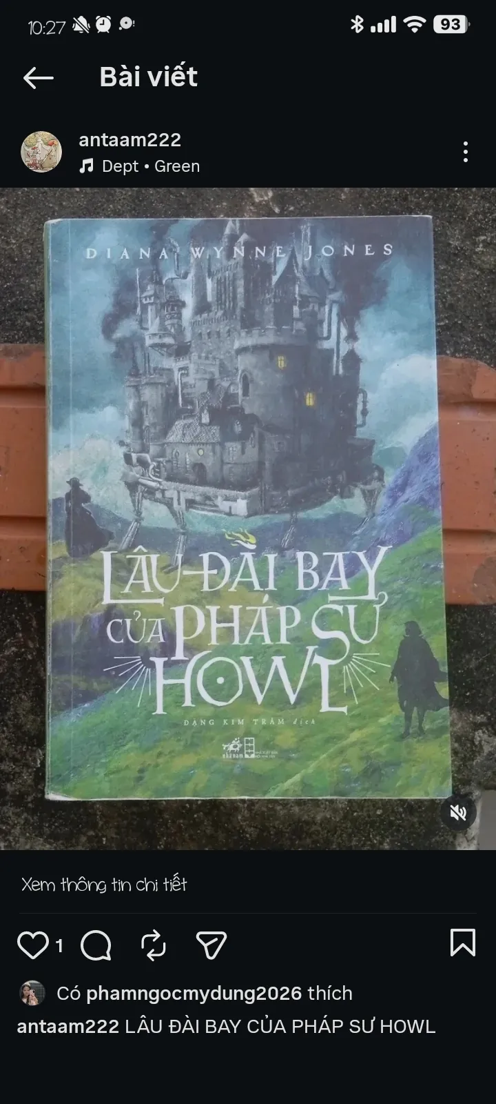 Sách: Tiểu thuyết Lâu Đài Bay Của Pháp Sư Howl mới 80%