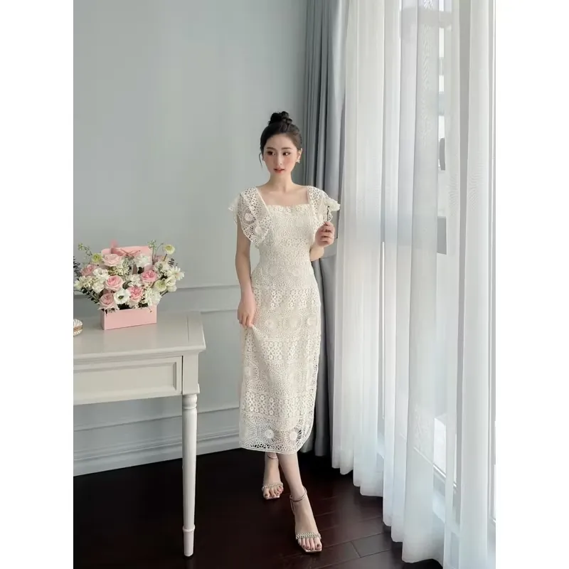 Váy ren trắng size S new tag phù hợp đi tiệc