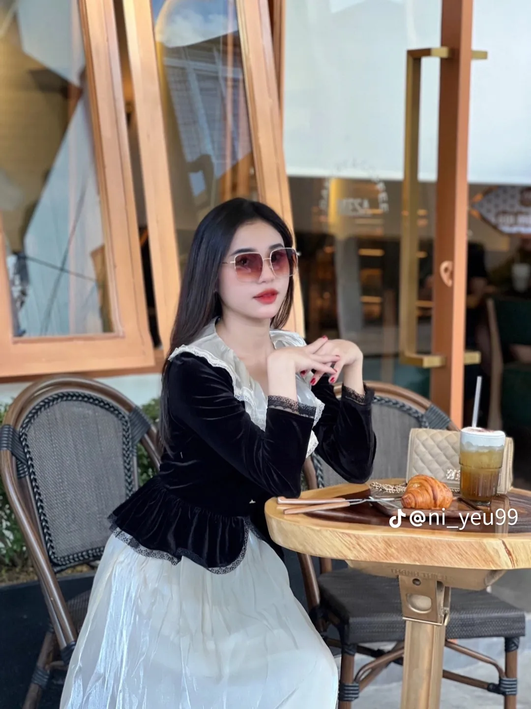 Set áo nhung kèm cv tơ 