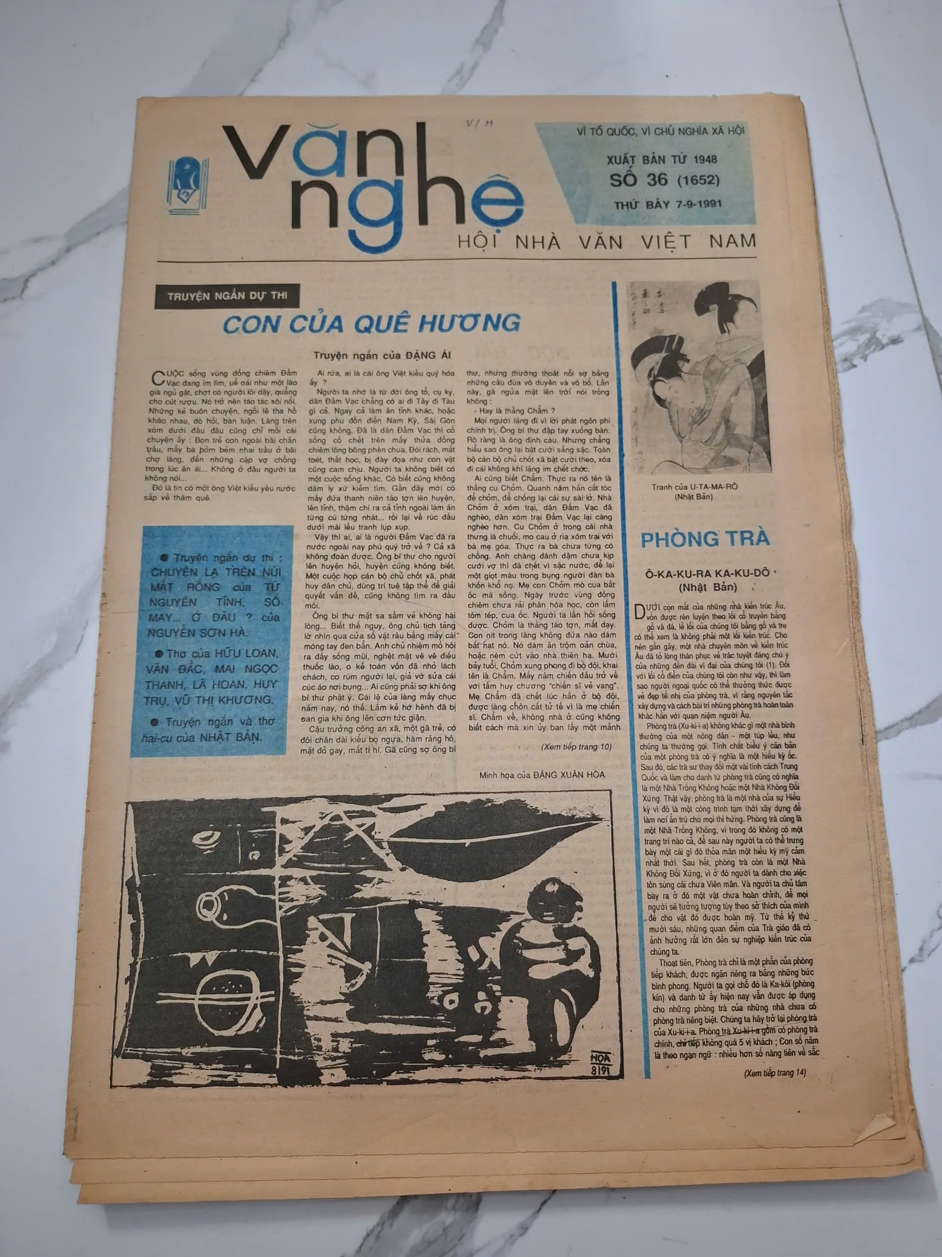 Báo Văn Nghệ số 36 (1652) - Đặng Ái - Truyện ngắn dự thi
