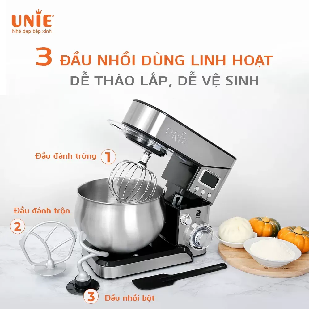 Máy trộn bột đa năng Unie EM2 dung tích 5L, 6 tốc độ điều chỉnh