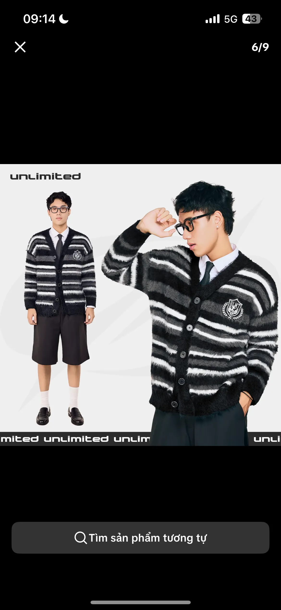 Cadigan đen mặc 3 lần mua 400K