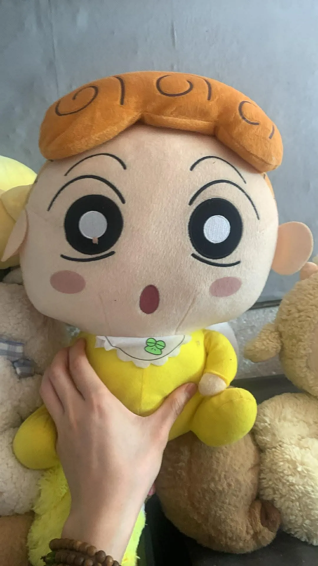 Đồ chơi thú bông bé gái dễ thương mặt Mơ Mơ có tóc màu nâu