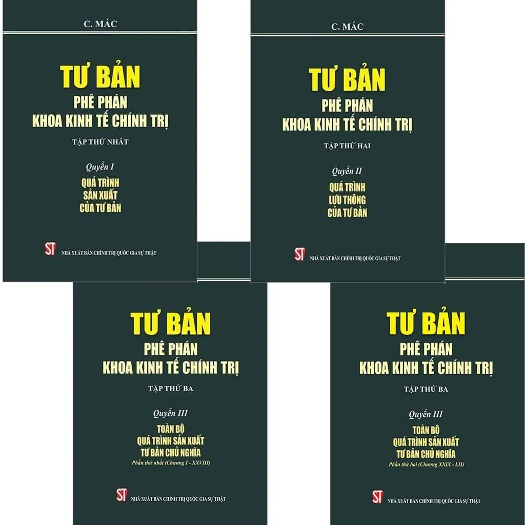 Combo 4 Quyển: Tư Bản Luận Phê Phán Khoa Kinh Tế Chính Trị – Các Mác