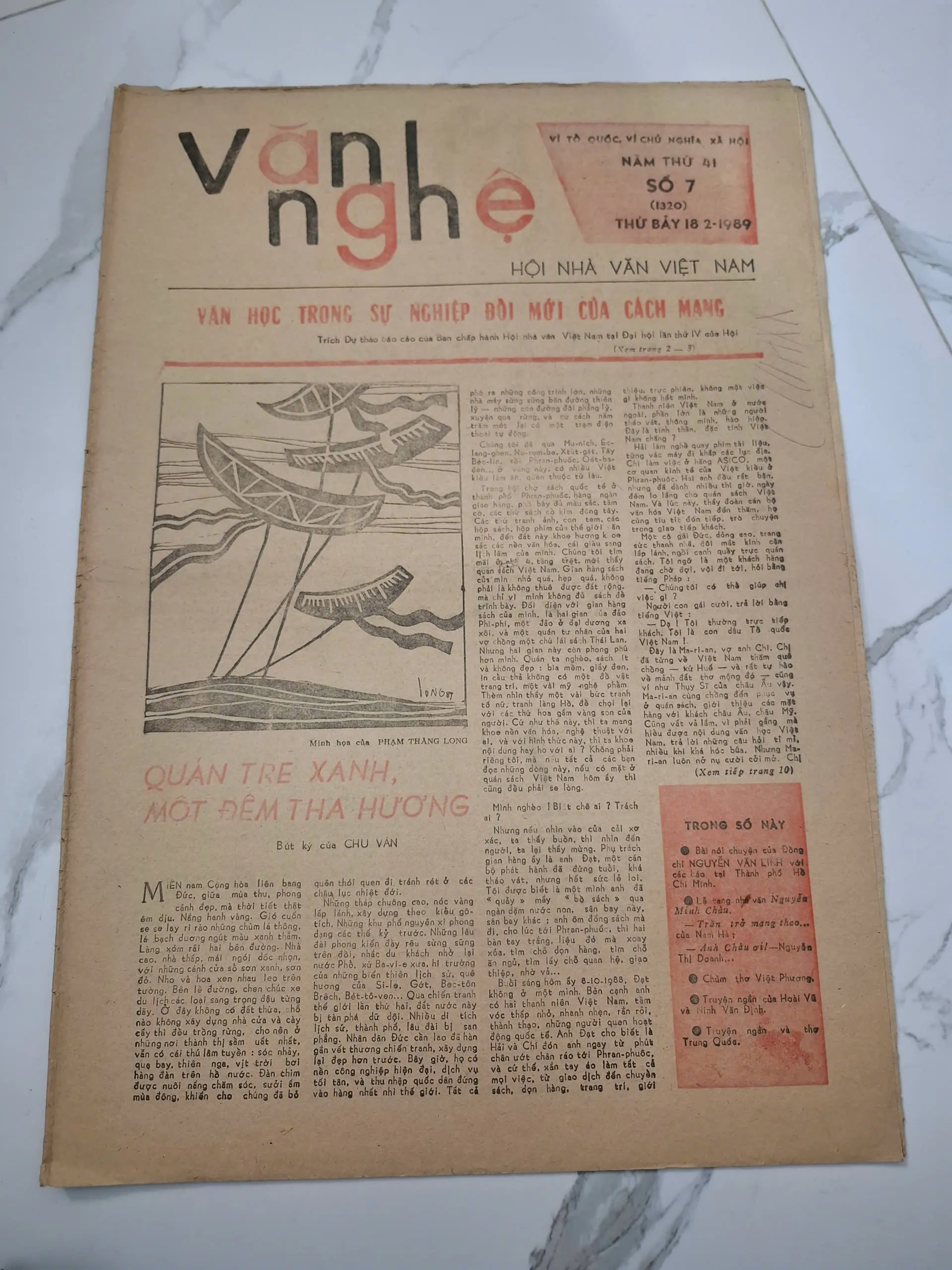 Báo Văn nghệ Số 7 (1320) - Chu Văn - Bút ký
