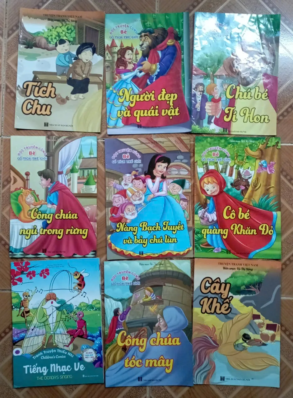 Truyện Tranh Màu 9 cuốn, to, còn đọc tốt phù hợp cho cho bé