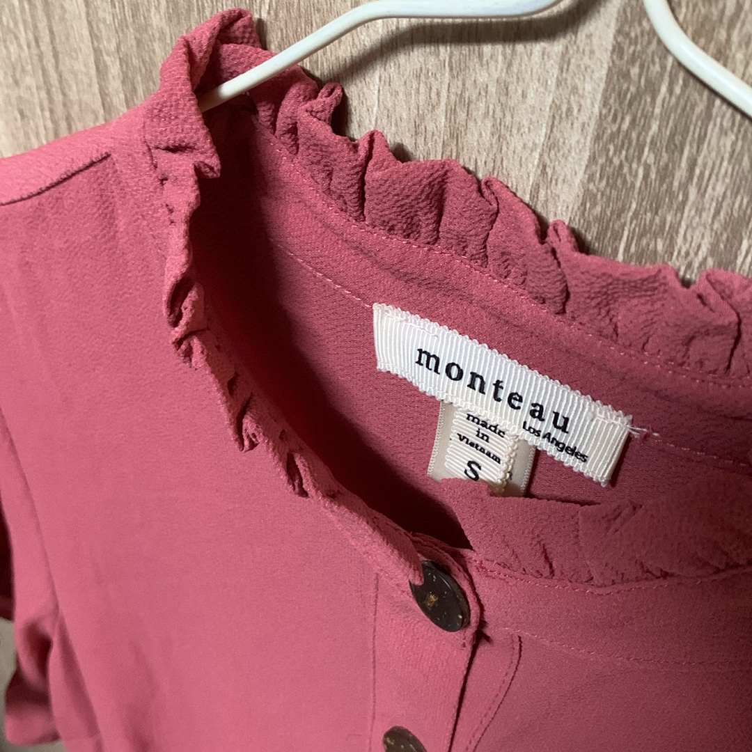 Váy Monteau LA size S màu vỏ đỗ new 298154