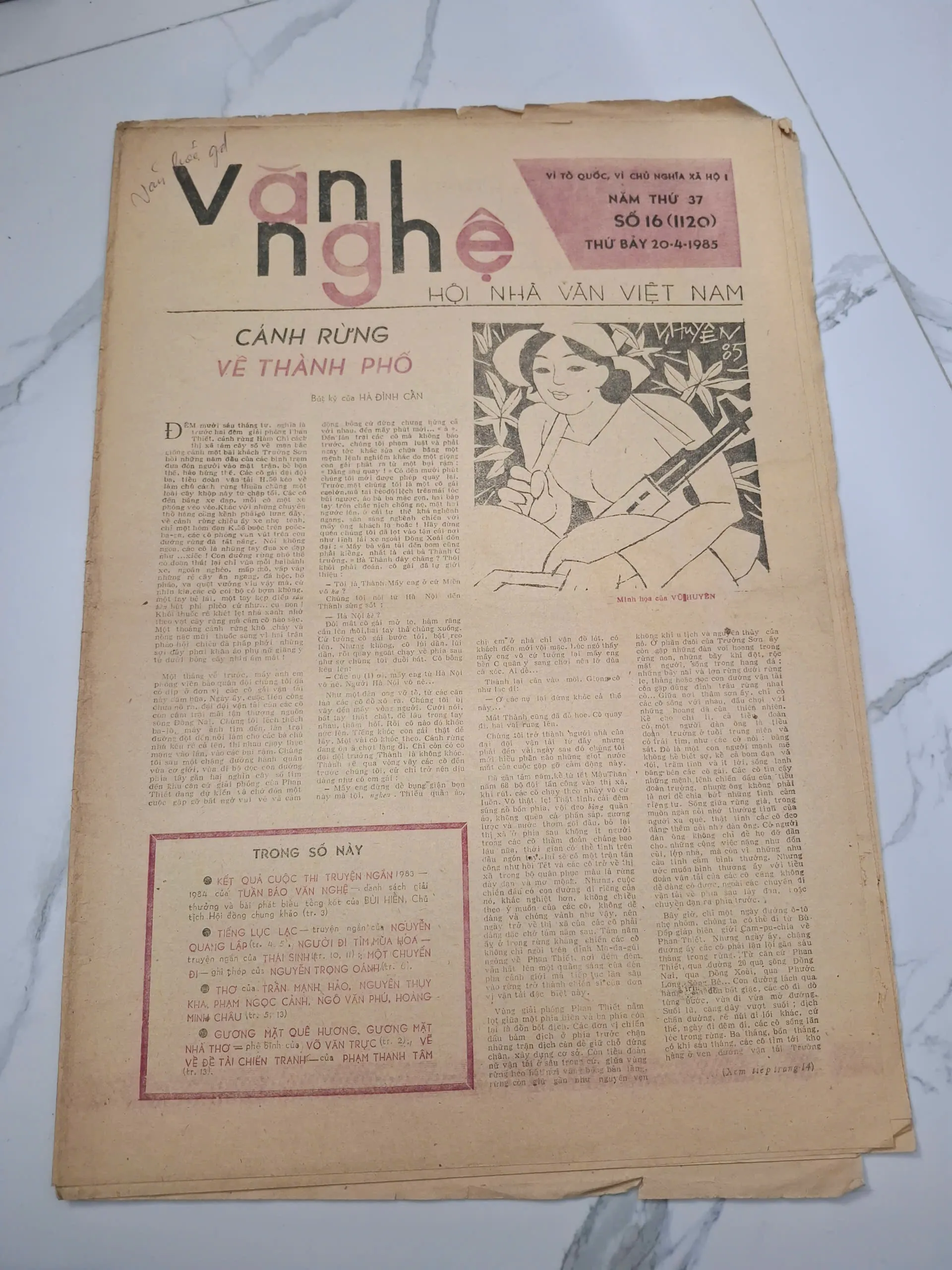 Báo Văn nghệ Số 16 (1120) - Hà Đình Cẩn - Bút ký