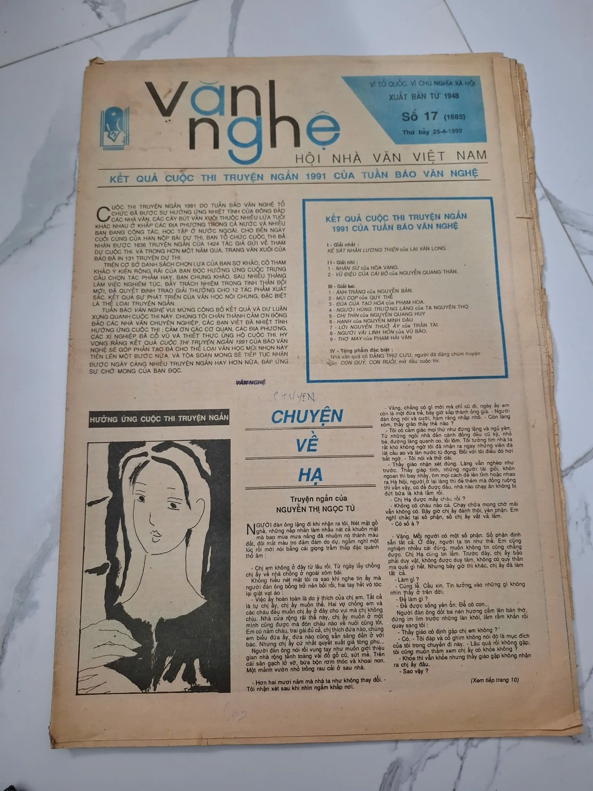 Báo Văn nghệ Số 17 (1685) - Nguyễn Thị Ngọc Tú - Truyện ngắn