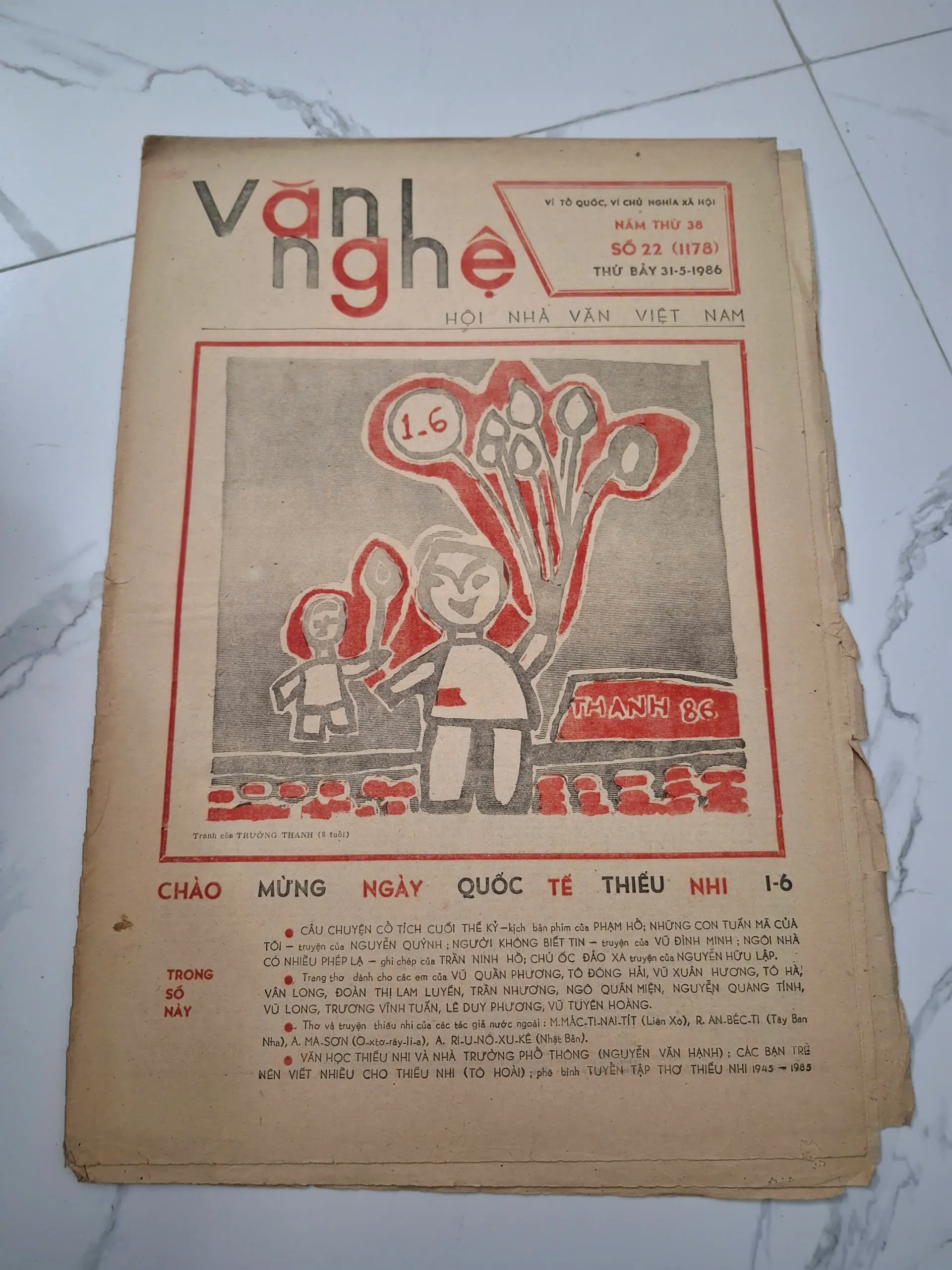 Báo Văn Nghệ Số 22 (1178), 31-5-1986