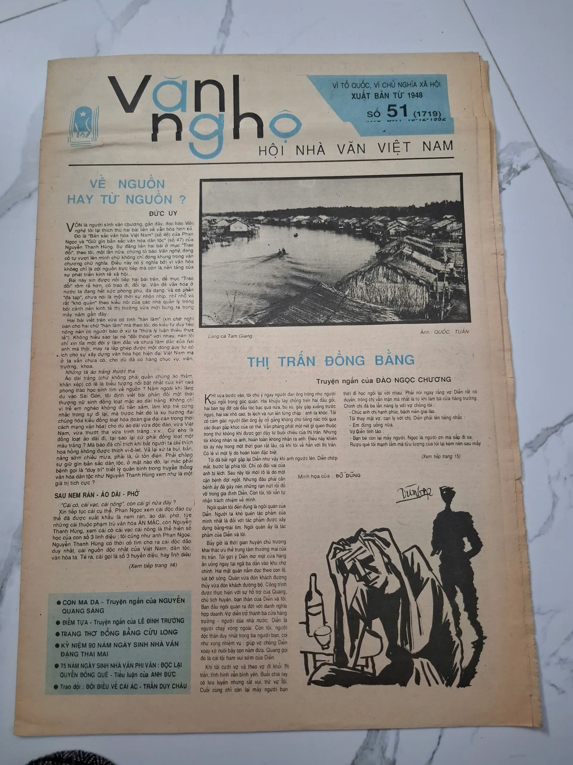 Báo Văn Nghệ số 51 (1719), 19-12-1992 - Đào Ngọc Chương - Truyện ngắn