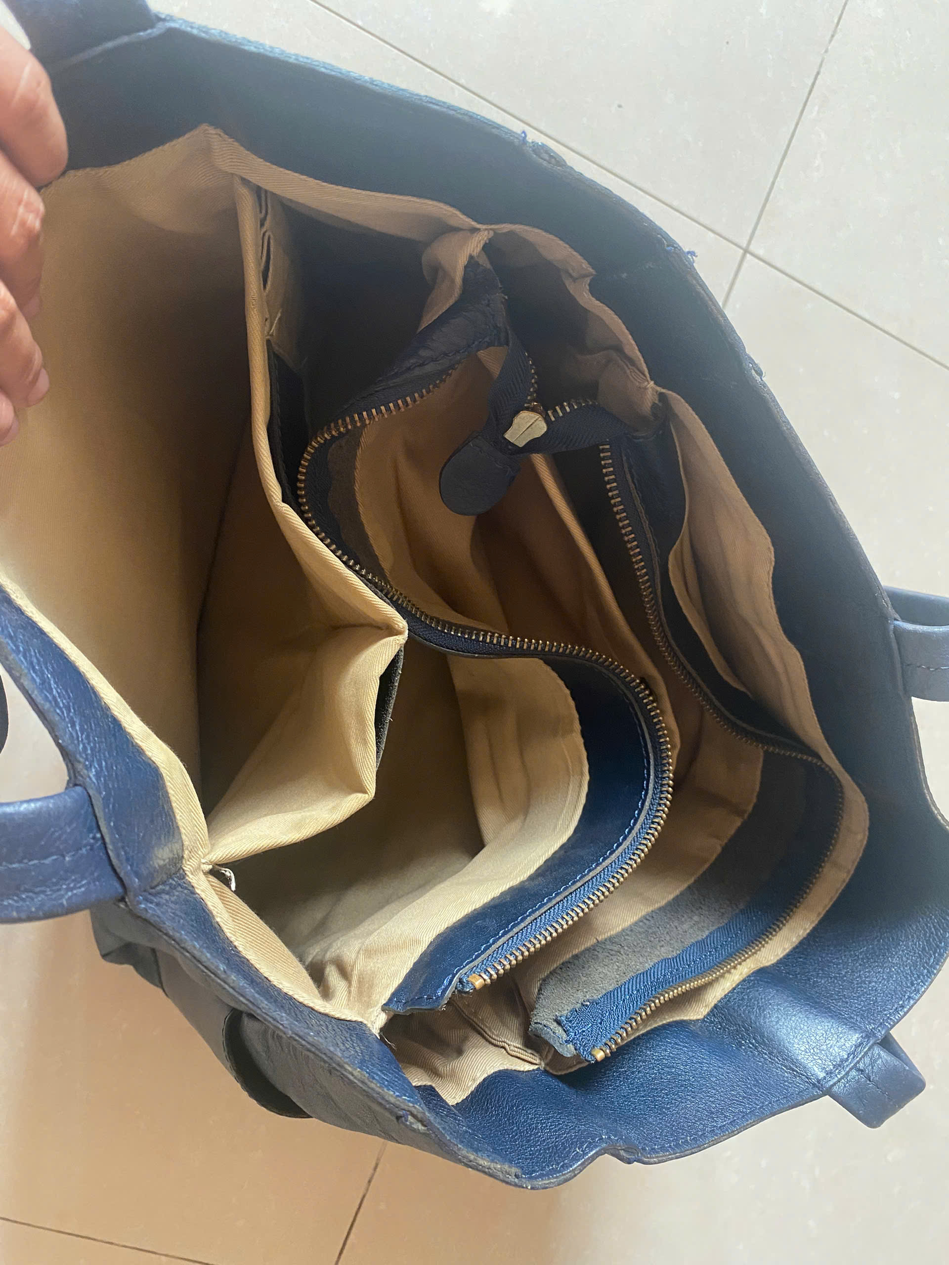 túi tote đeo vai nam nữ da thật mộc hịu xịn xò gad work si Nhật bigsize 43x30 519758