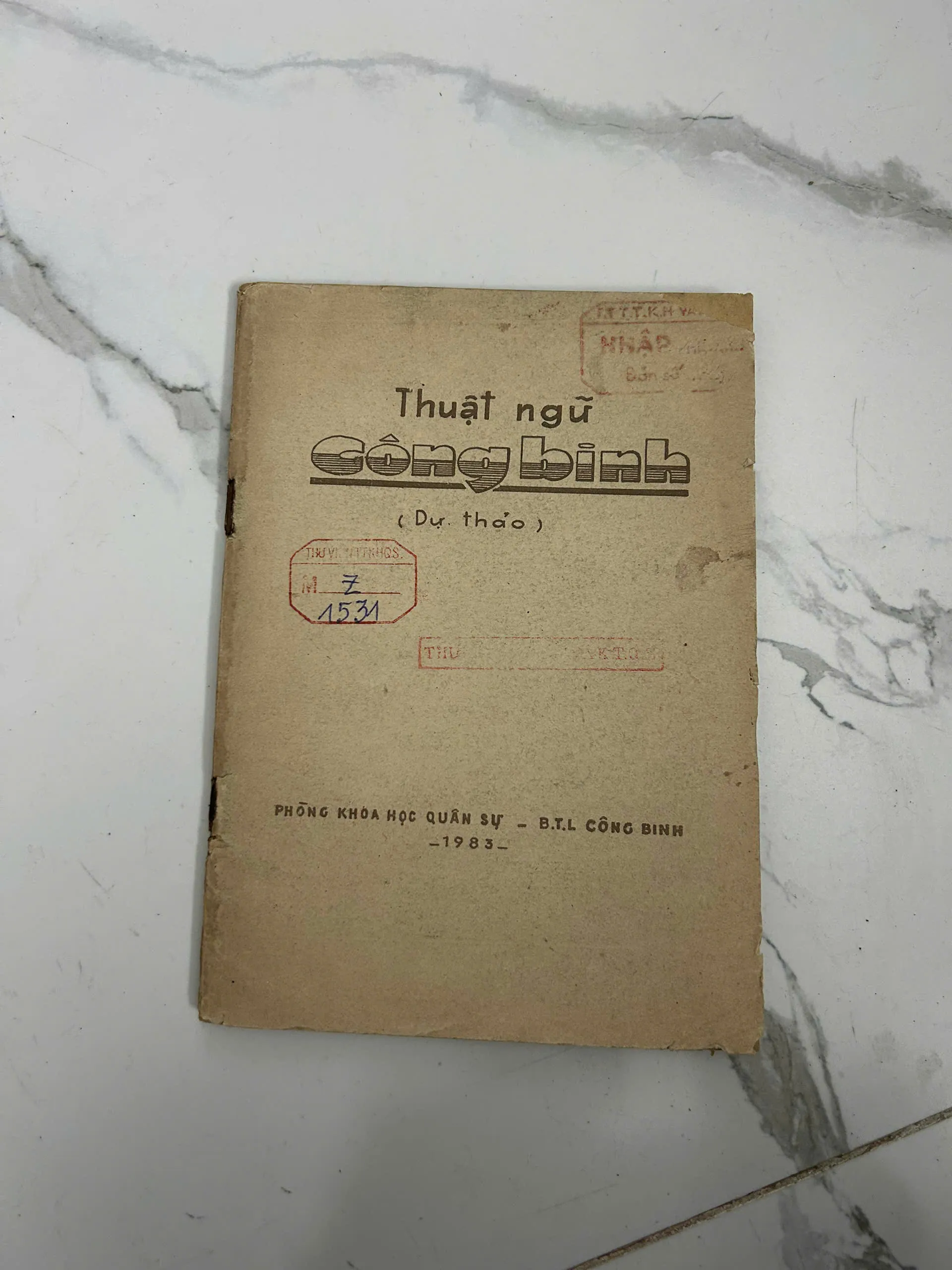 Thuật ngữ Công binh (Dự thảo) - Phòng Khoa học Quân sự