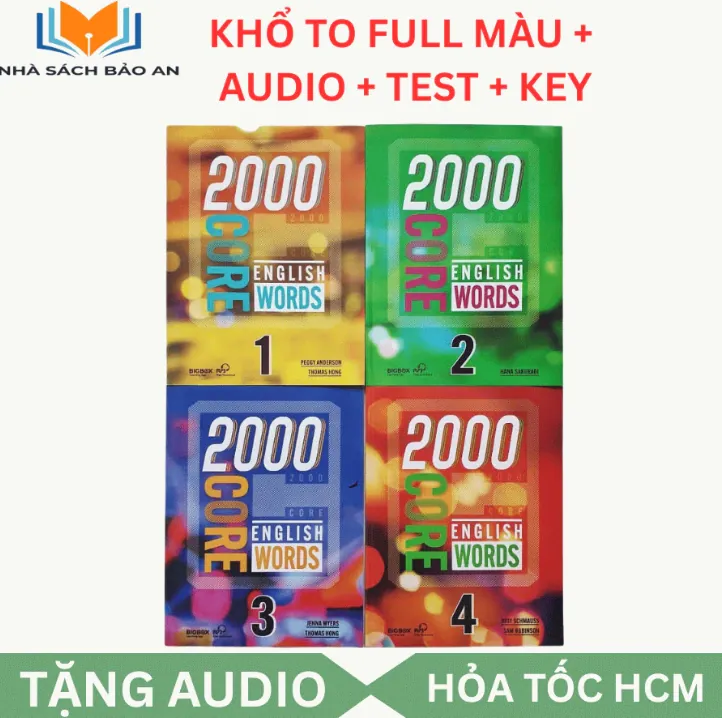 Sách nhập - 2000 core English words + audio + key + test