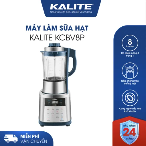 🥛 Kalite KCBV8P – Máy làm sữa hạt 8in1 gọn gàng cho mọi gia đình