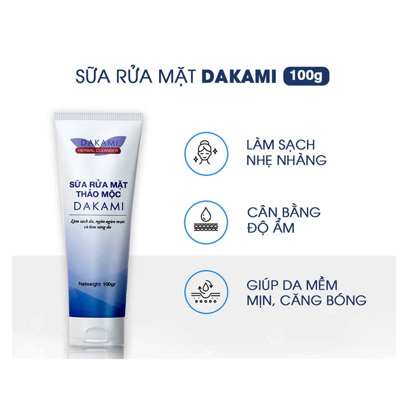 Sữa rửa mặt thảo mộc Dakami