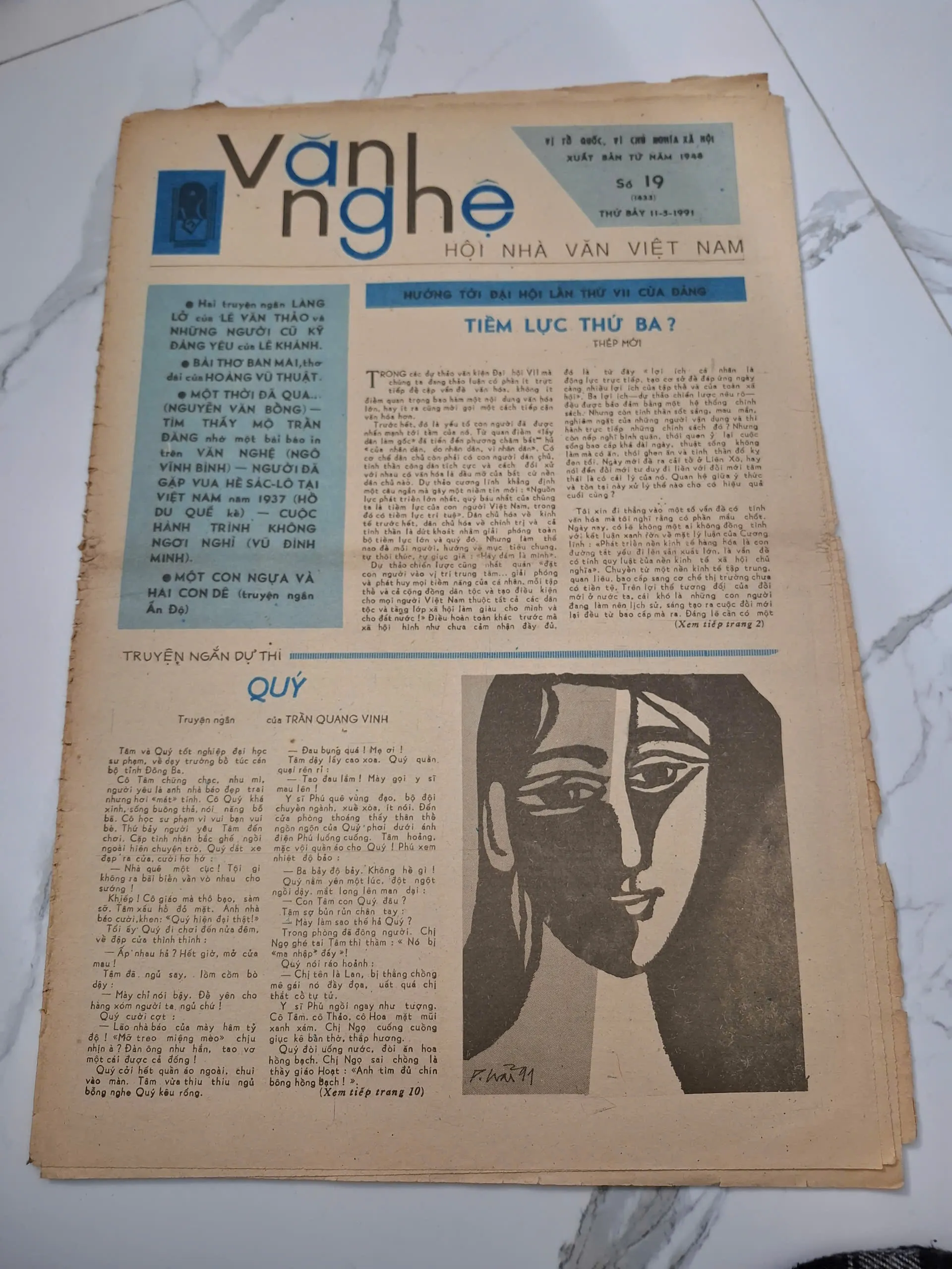 Báo Văn nghệ Số 19 (1433) - Trần Quảng Vinh, Lê Văn Thảo - Báo văn học nghệ thuật