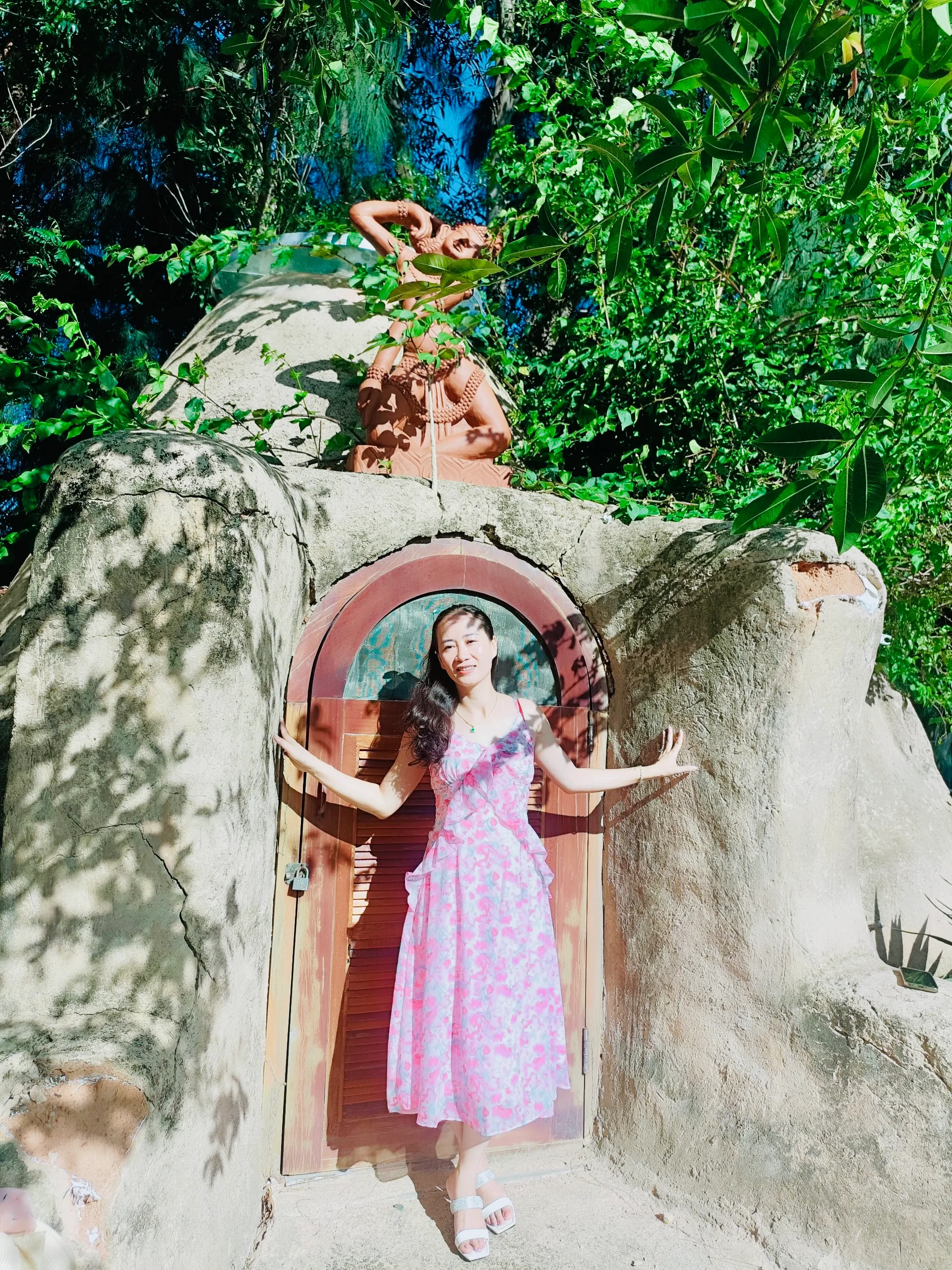 Váy voan hồng 2 lớp