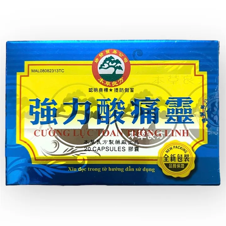 Viên uống đau nhức xương khớp Cường lực toan thống linh xuất xứ Malaysia - Hộp 20 viên