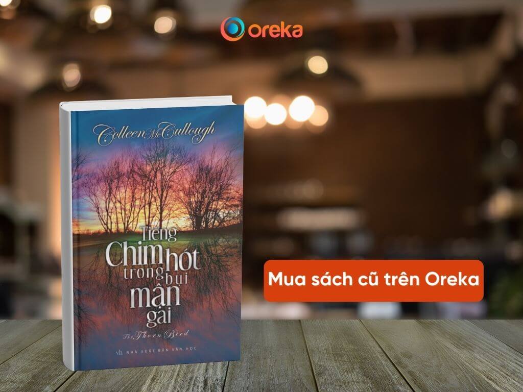 Bìa sách Tiếng chim hót trong bụi mận gai, kèm call to action Mua sách cũ trên Oreka